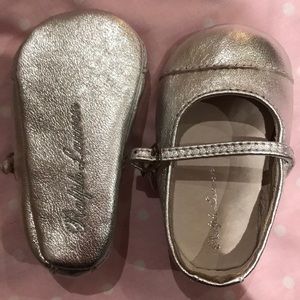 Ralph Lauren silver maryjanes